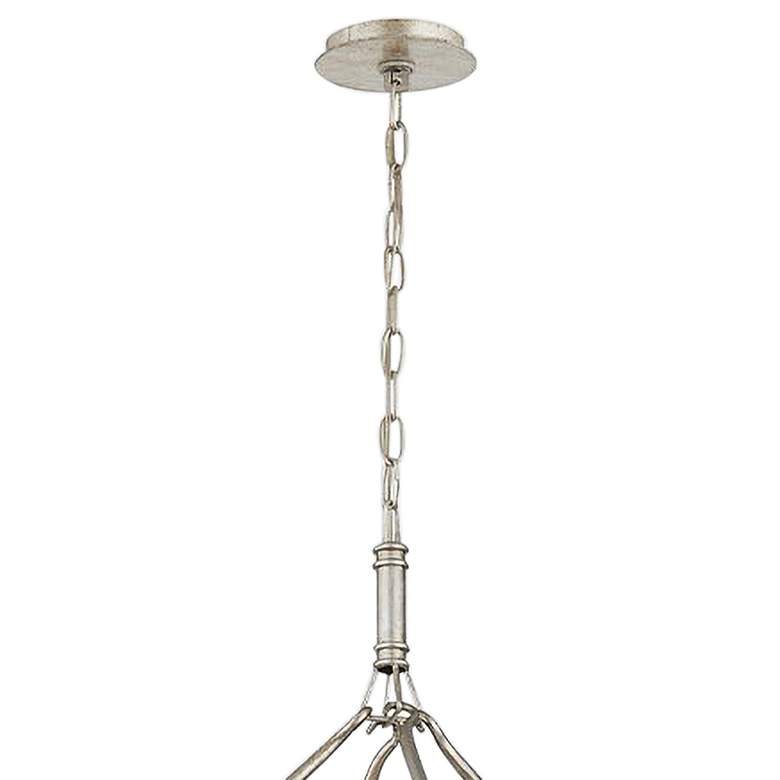Image 3 Sutton 61"W Champagne Silver 16-Light Wagon Wheel Chandelier more views