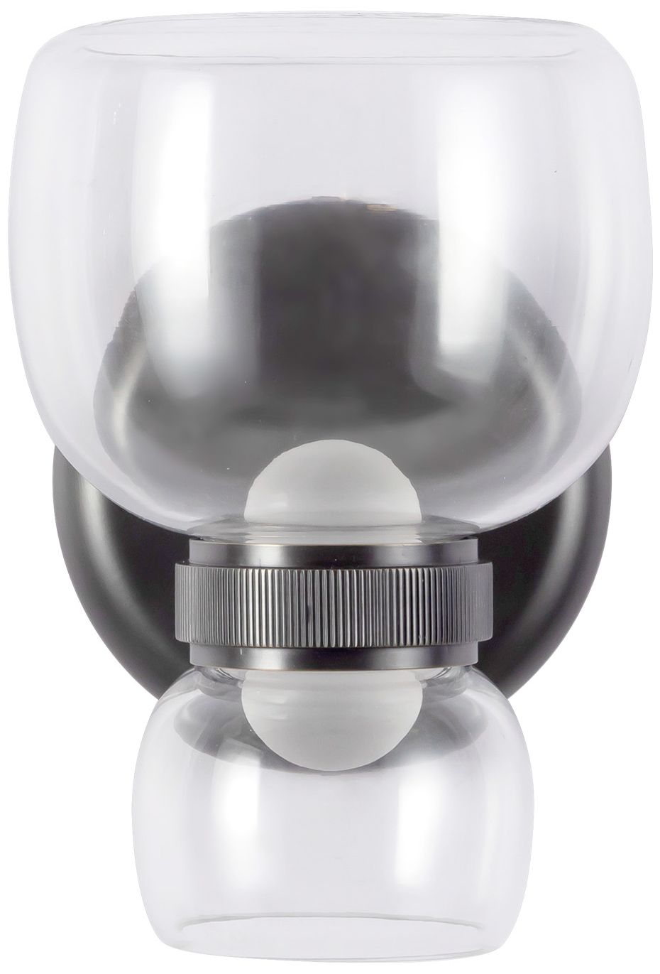 Image 6 Sutton 8-in Urban Bronze dimmable LED Wall/Vanity Light with Clear Glass more views