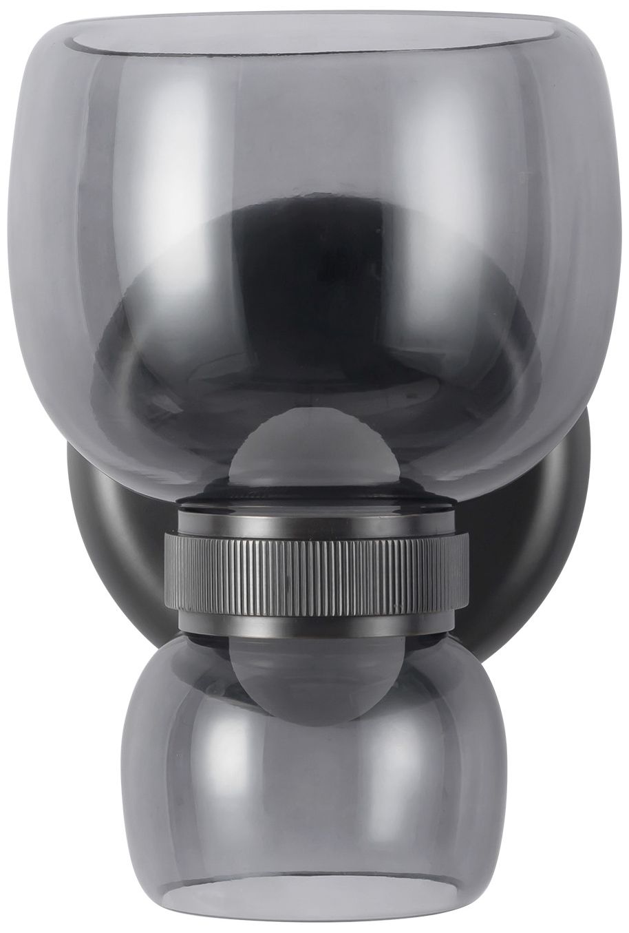 Image 6 Sutton 8-in Urban Bronze dimmable LED Wall/Vanity Light with Smoked Glass more views