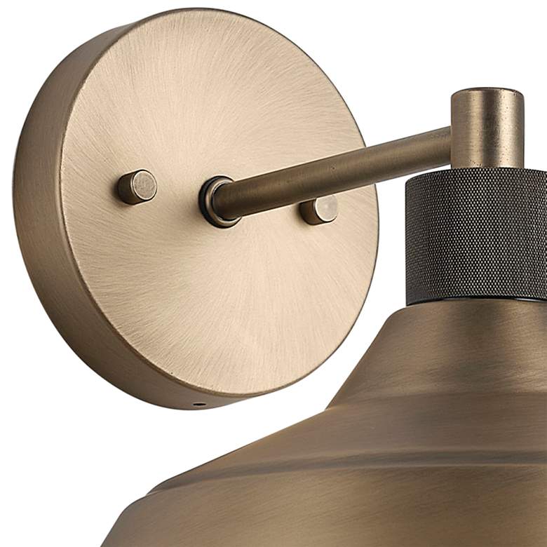 Image 4 Sutton 9" High Matte Brass Indoor/Outdoor Wall Sconce more views