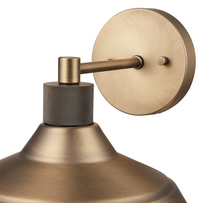 Image 5 Sutton 9" High Matte Brass Indoor/Outdoor Wall Sconce more views