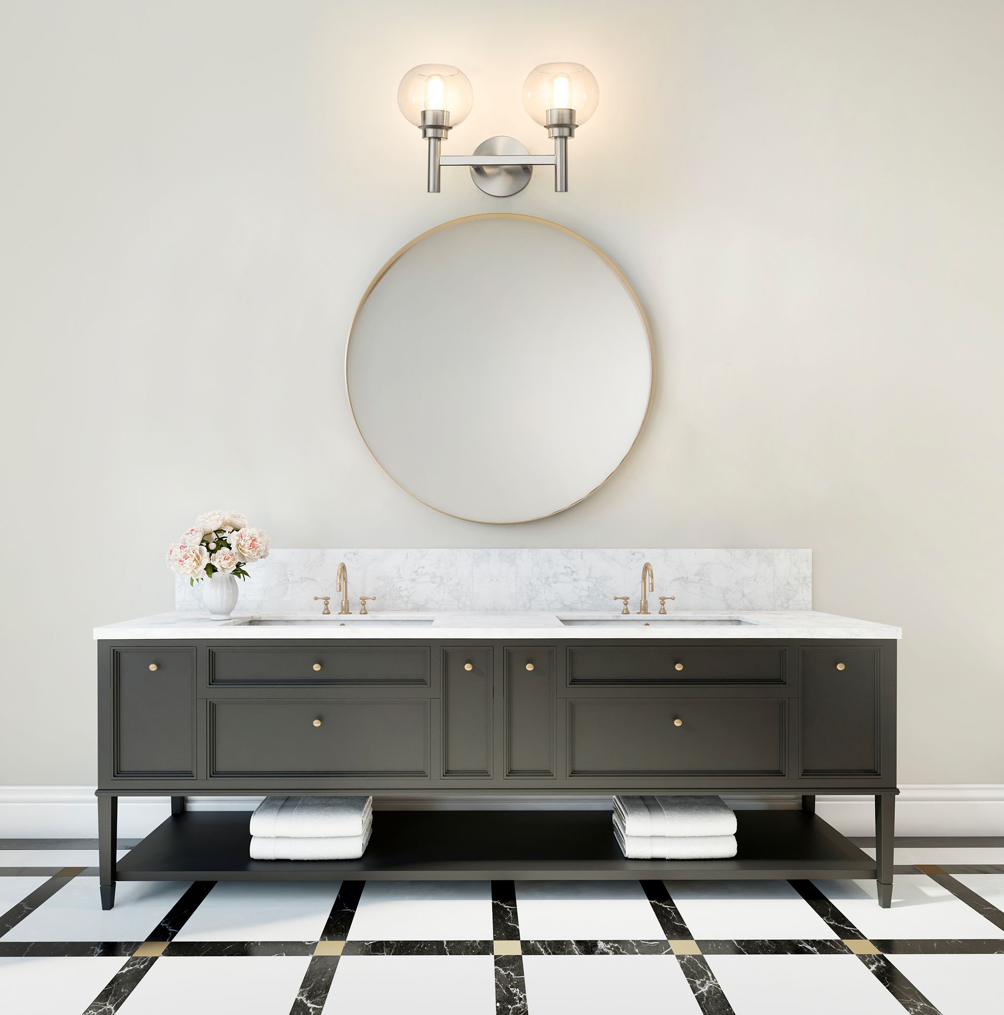 Image 3 Sutton by Z-Lite Brushed Nickel 15.75 inch 2 Light Vanity more views
