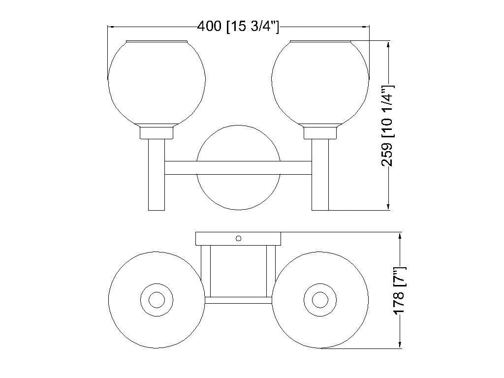 Sutton by Z-Lite Brushed Nickel 15.75 inch 2 Light Vanity