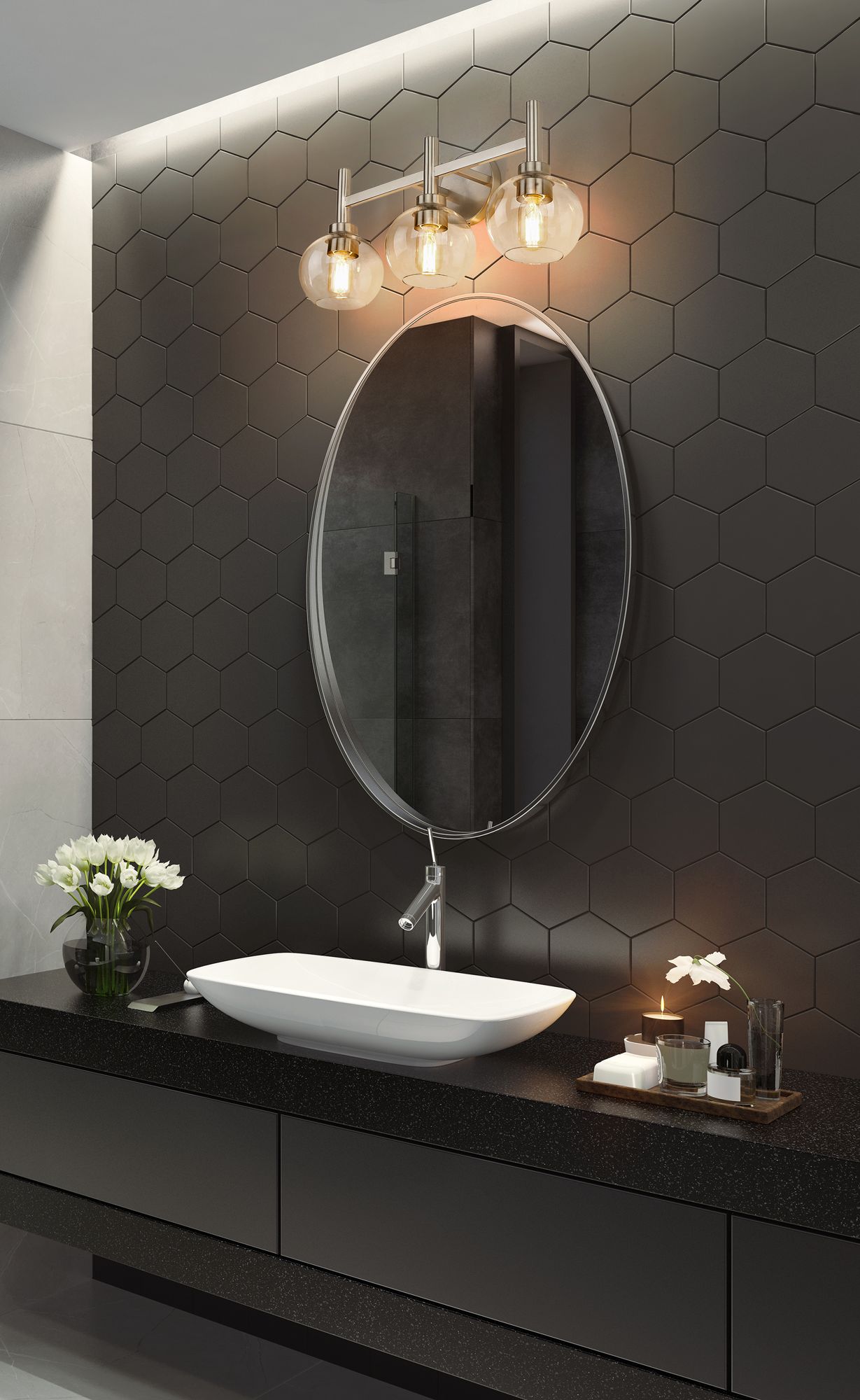 Image 3 Sutton by Z-Lite Brushed Nickel 23.75 inch 3 Light Vanity more views