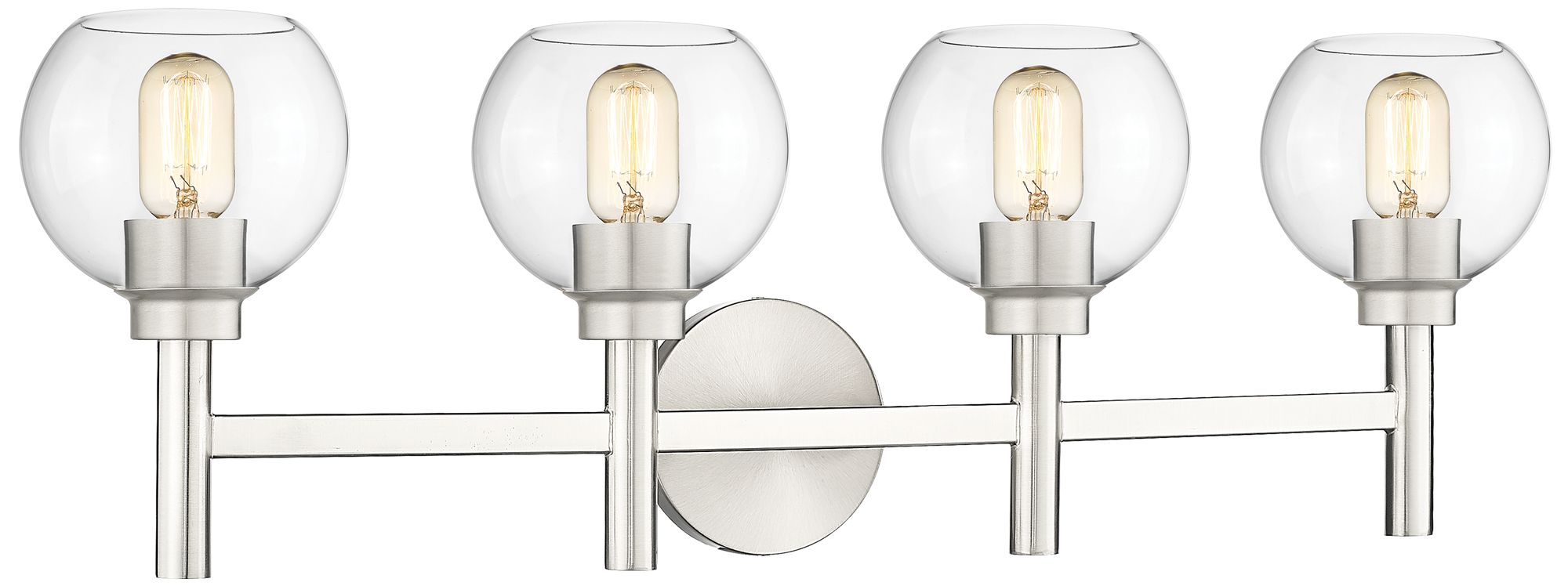 Sutton by Z-Lite Brushed Nickel 31.5 inch 4 Light Vanity