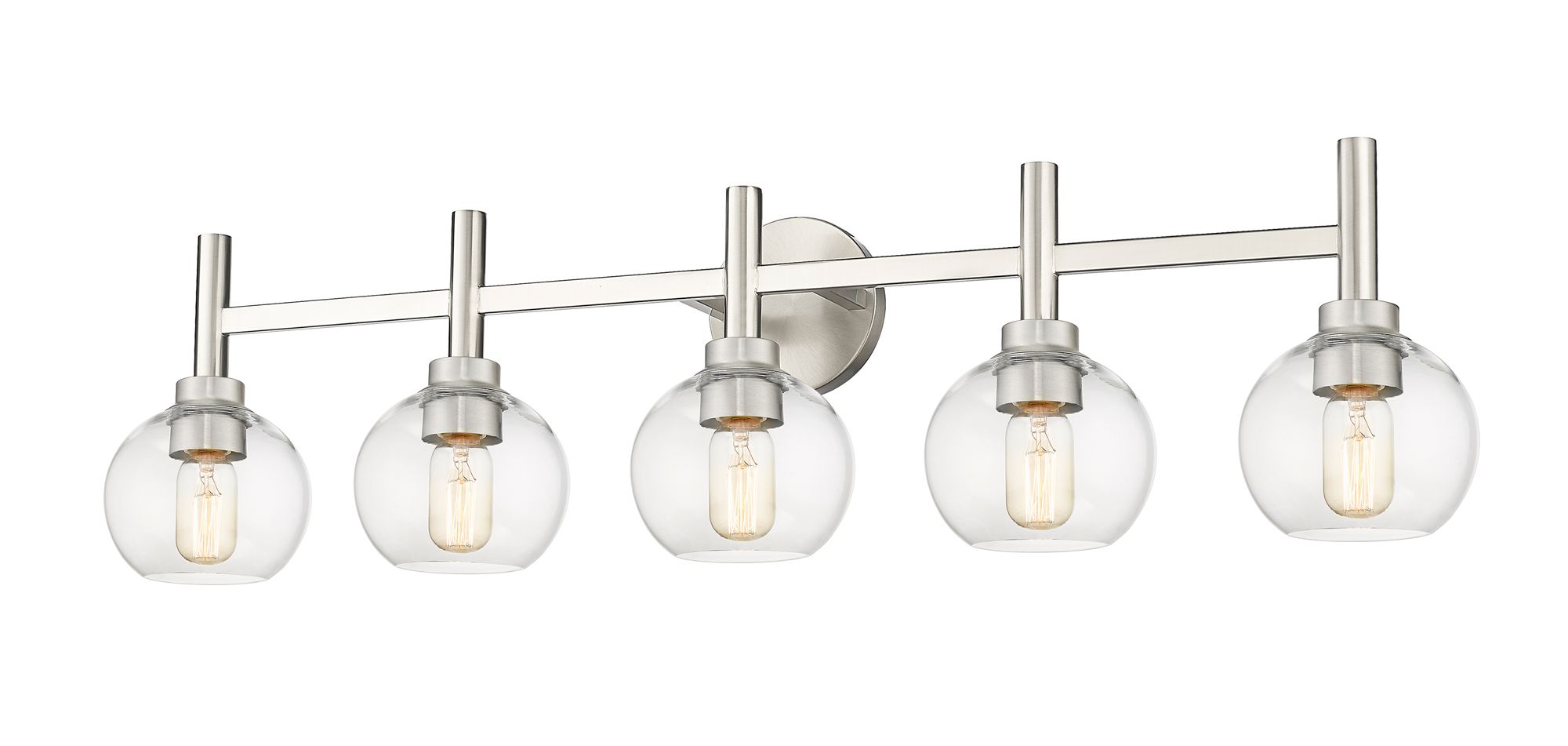 Image 6 Sutton by Z-Lite Brushed Nickel 39.5 inch 5 Light Vanity more views