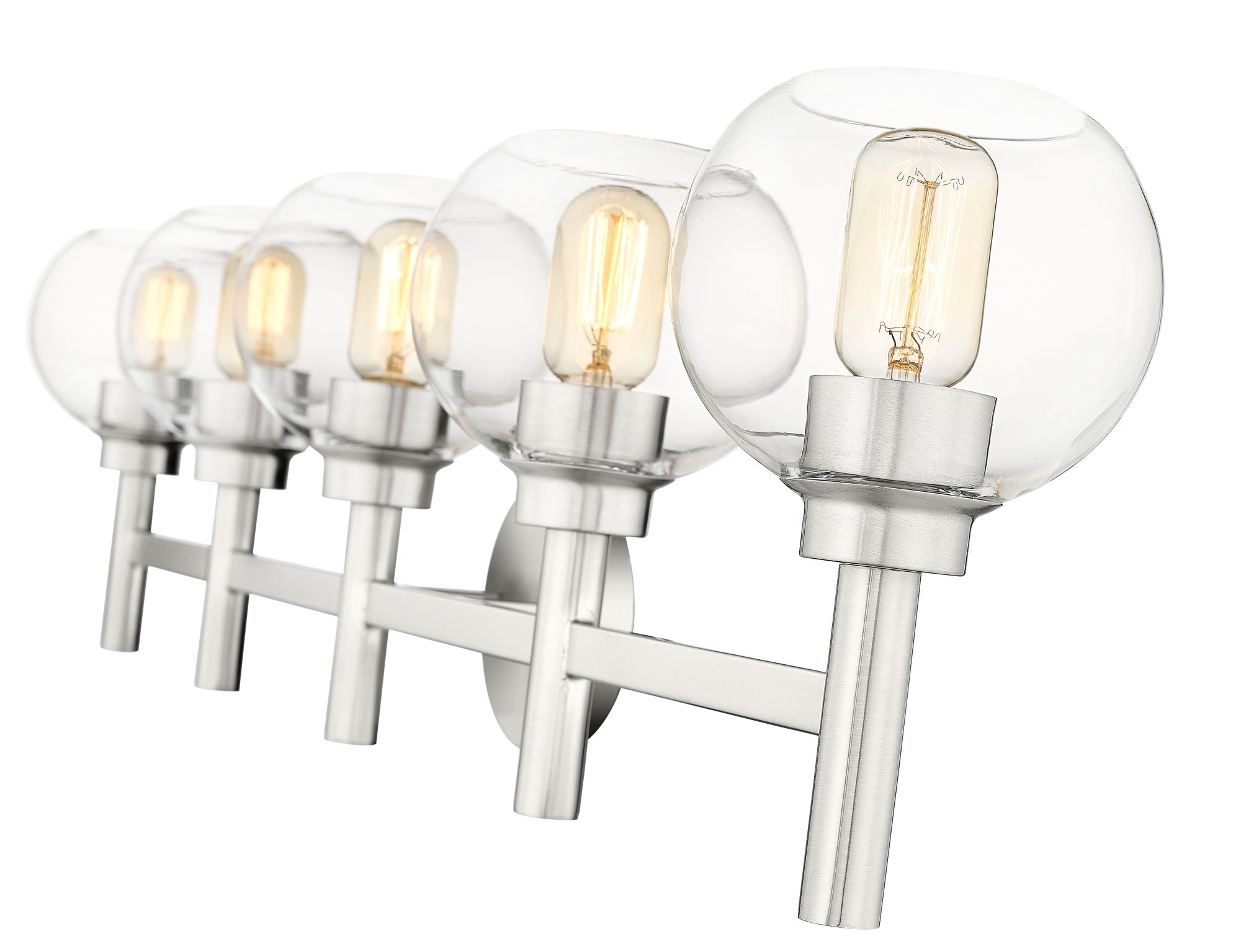 Image 7 Sutton by Z-Lite Brushed Nickel 39.5 inch 5 Light Vanity more views