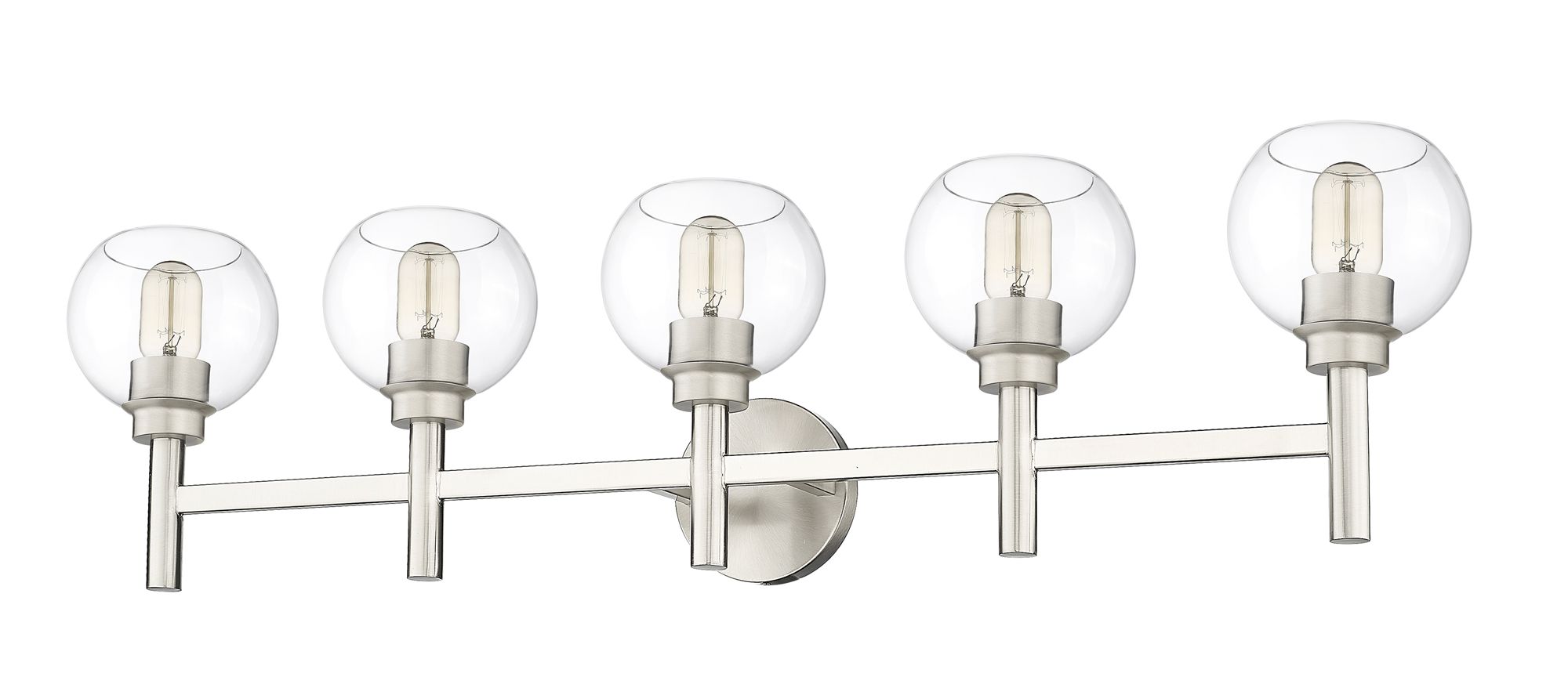 Sutton by Z-Lite Brushed Nickel 39.5 inch 5 Light Vanity