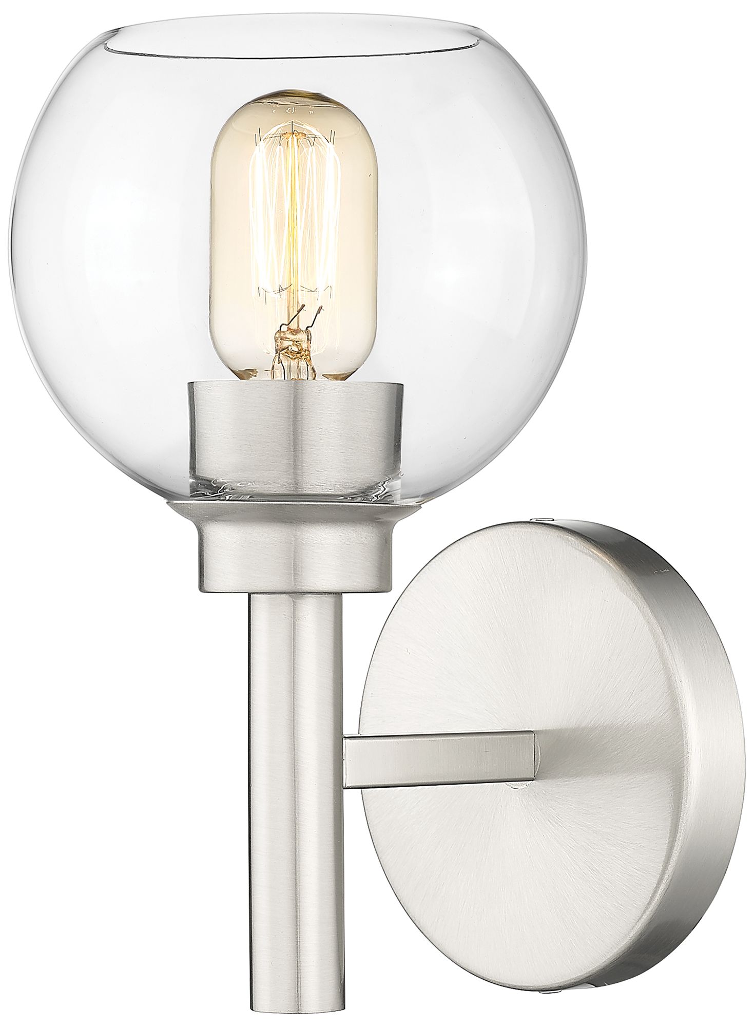 Sutton by Z-Lite Brushed Nickel 6 inch 1 Light Wall Sconce