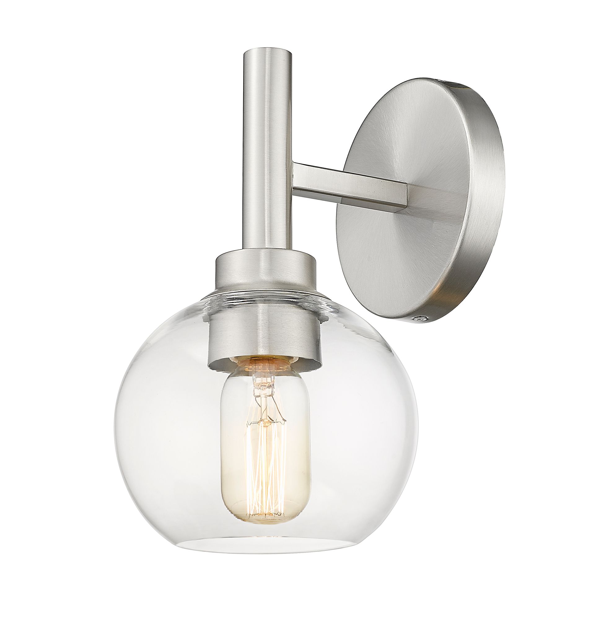Image 5 Sutton by Z-Lite Brushed Nickel 6 inch 1 Light Wall Sconce more views