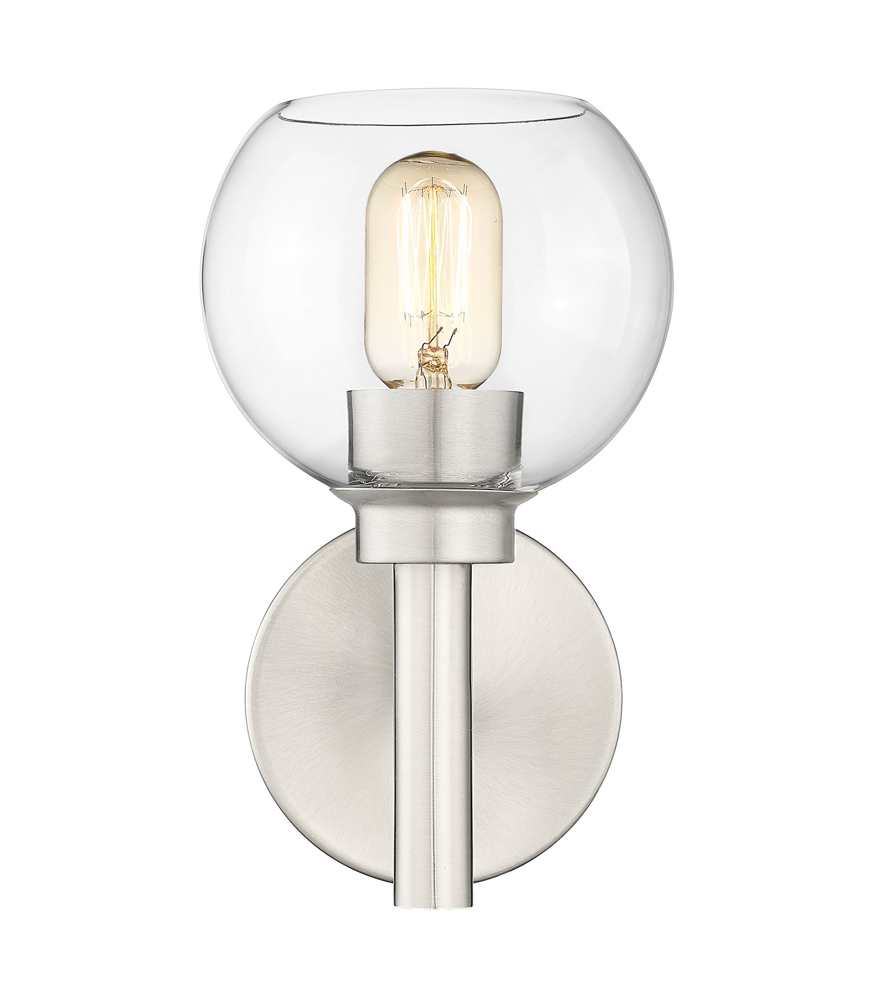 Image 6 Sutton by Z-Lite Brushed Nickel 6 inch 1 Light Wall Sconce more views