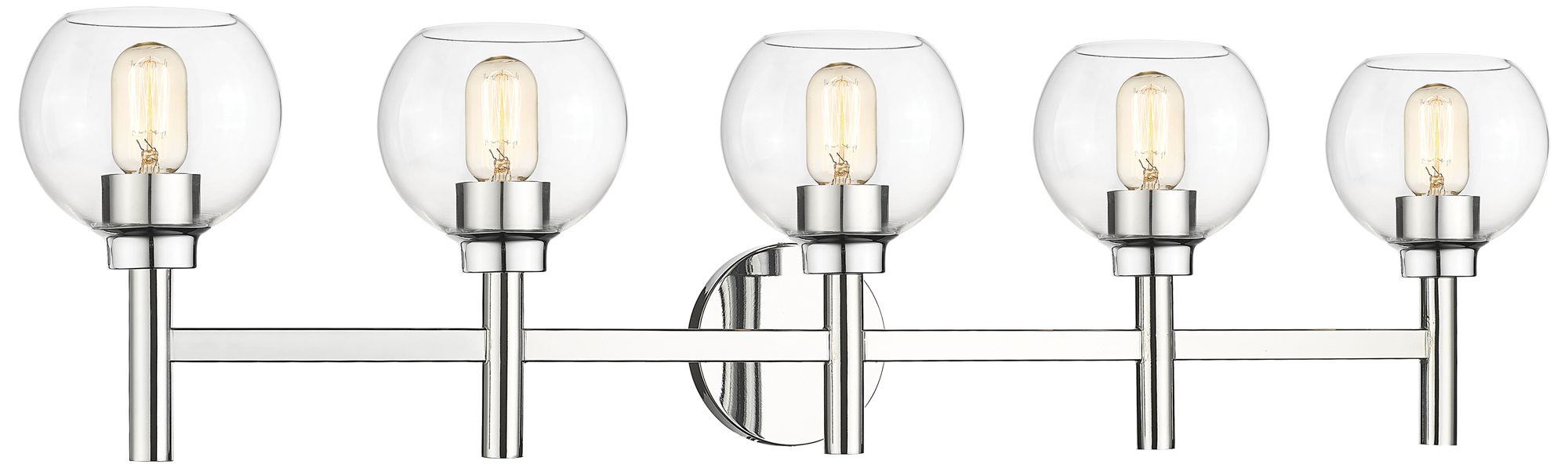 Sutton by Z-Lite Chrome 39.5 inch 5 Light Vanity