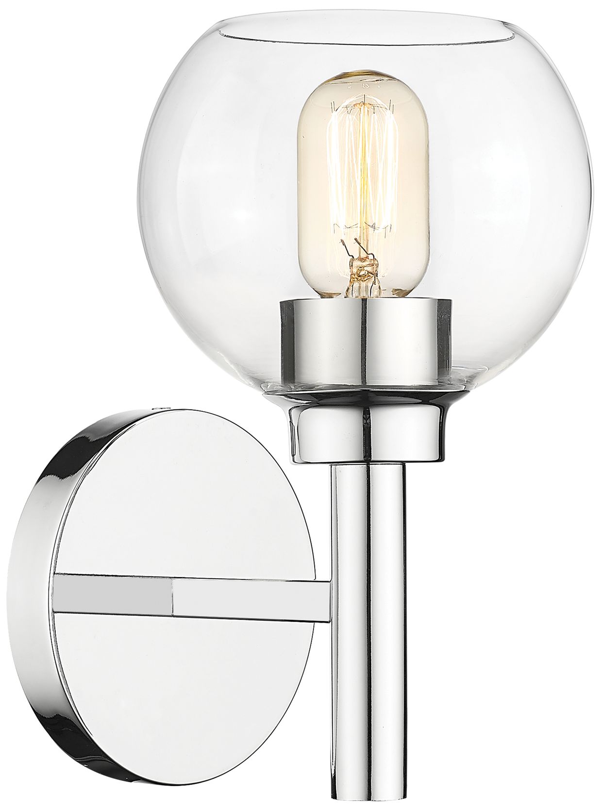 Image 2 Sutton by Z-Lite Chrome 6 inch 1 Light Wall Sconce