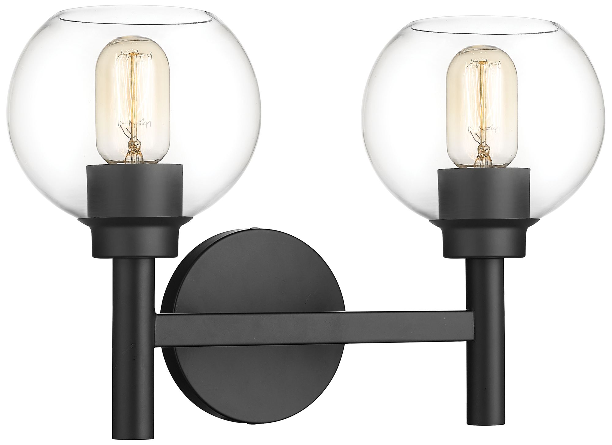 Sutton by Z-Lite Matte Black 15.75 inch 2 Light Vanity