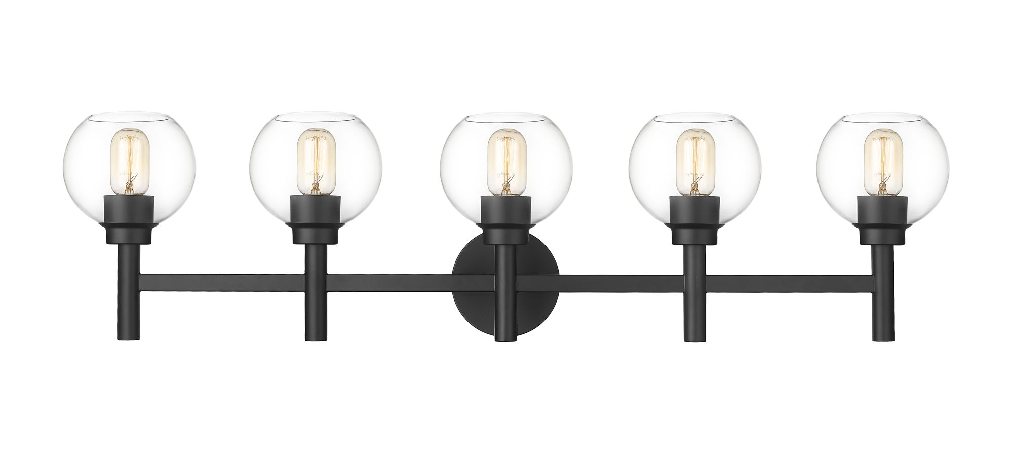 Image 5 Sutton by Z-Lite Matte Black 39.5 inch 5 Light Vanity more views