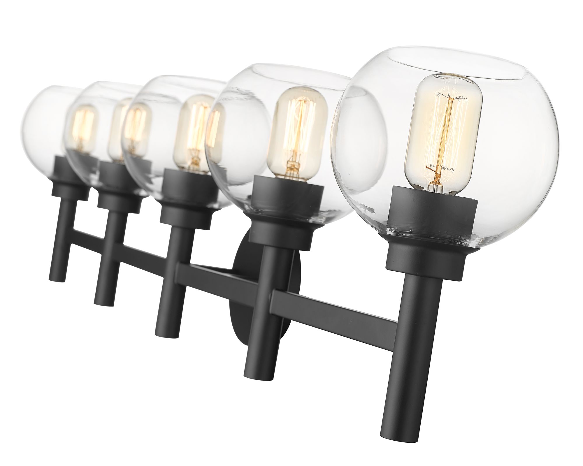 Image 7 Sutton by Z-Lite Matte Black 39.5 inch 5 Light Vanity more views