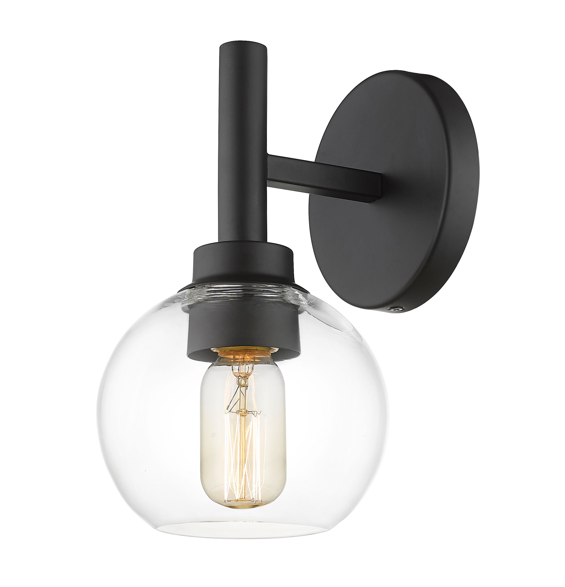 Image 6 Sutton by Z-Lite Matte Black 6 inch 1 Light Wall Sconce more views