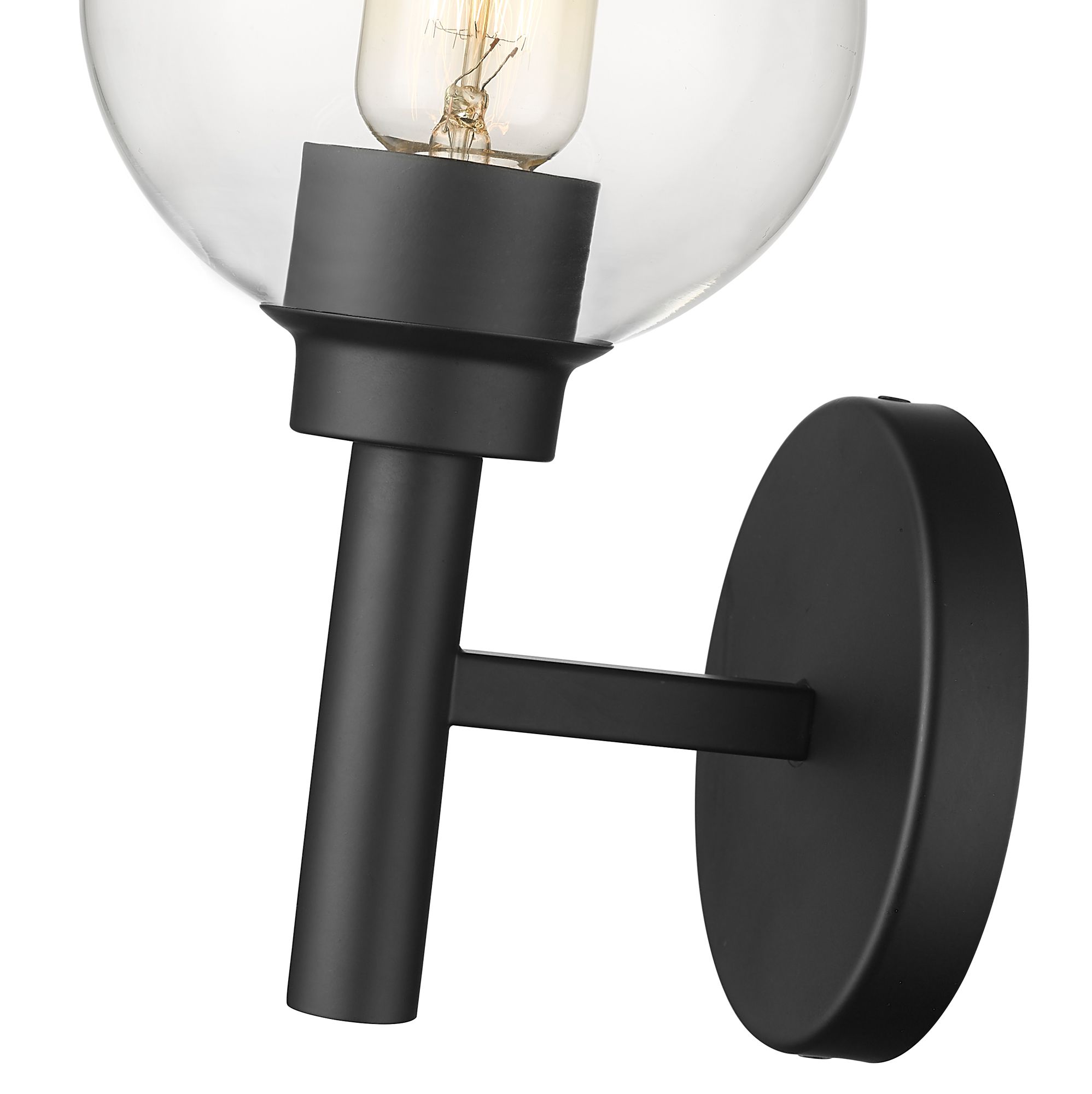 Image 7 Sutton by Z-Lite Matte Black 6 inch 1 Light Wall Sconce more views