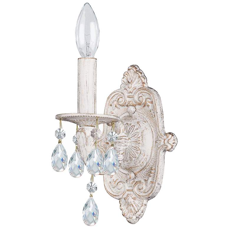 Image 1 Sutton Collection 11" High Antique White and Gold Sconce