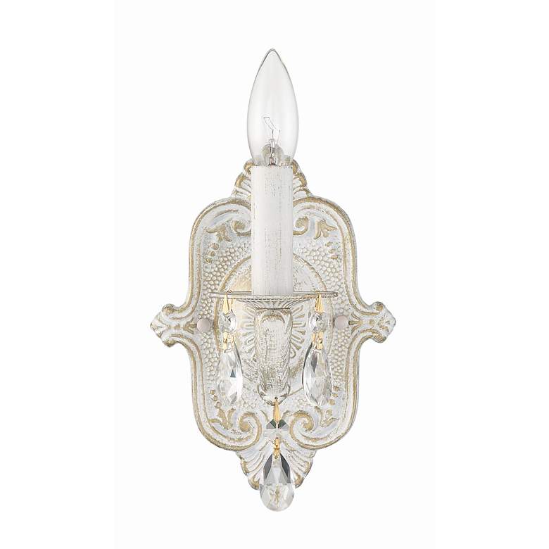 Image 4 Sutton Collection 11" High Antique White and Gold Sconce more views