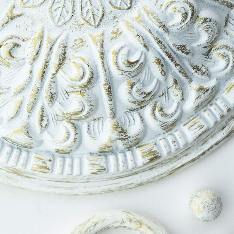 Image 6 Sutton Collection 11" High Antique White and Gold Sconce more views