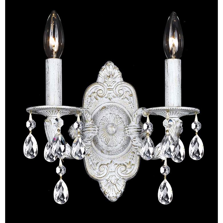 Image 1 Sutton Collection Antique White Two Light Wall Sconce