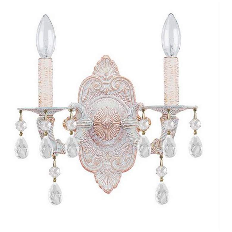 Image 1 Sutton Collection Antique White Two Light Wall Sconce