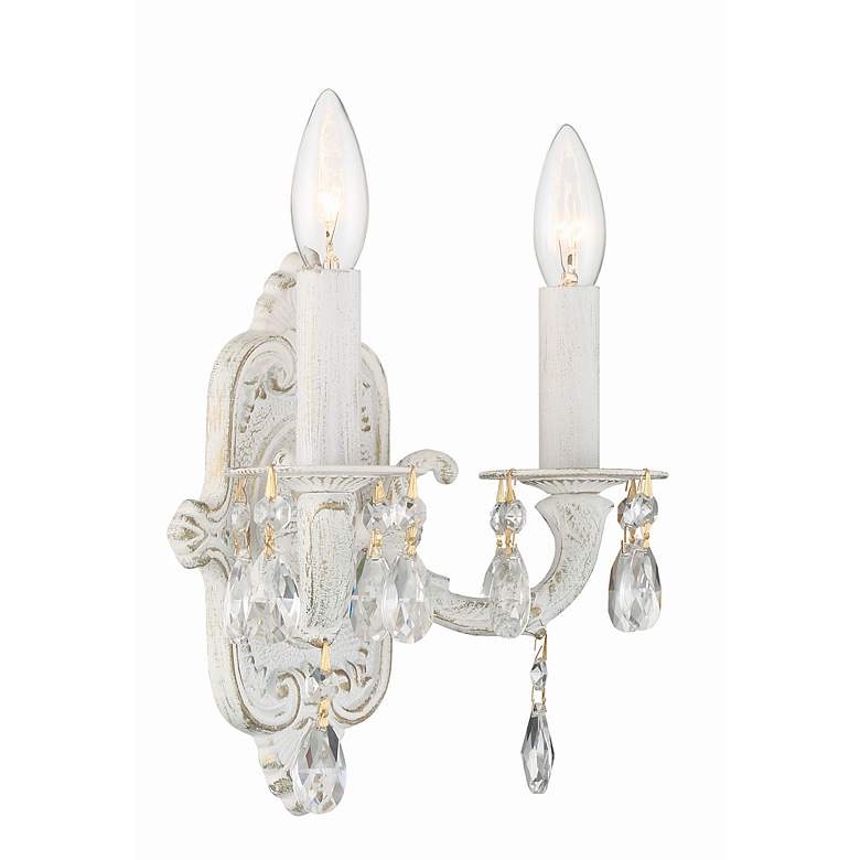Image 4 Sutton Collection Antique White Two Light Wall Sconce more views