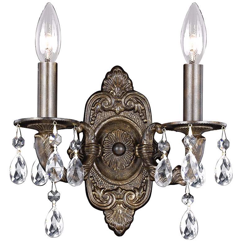 Image 2 Sutton Collection Bronze 11 inch High Two Light Wall Sconce