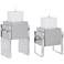 Sutton Nickel and Crystal Pillar Candle Holders Set of 2