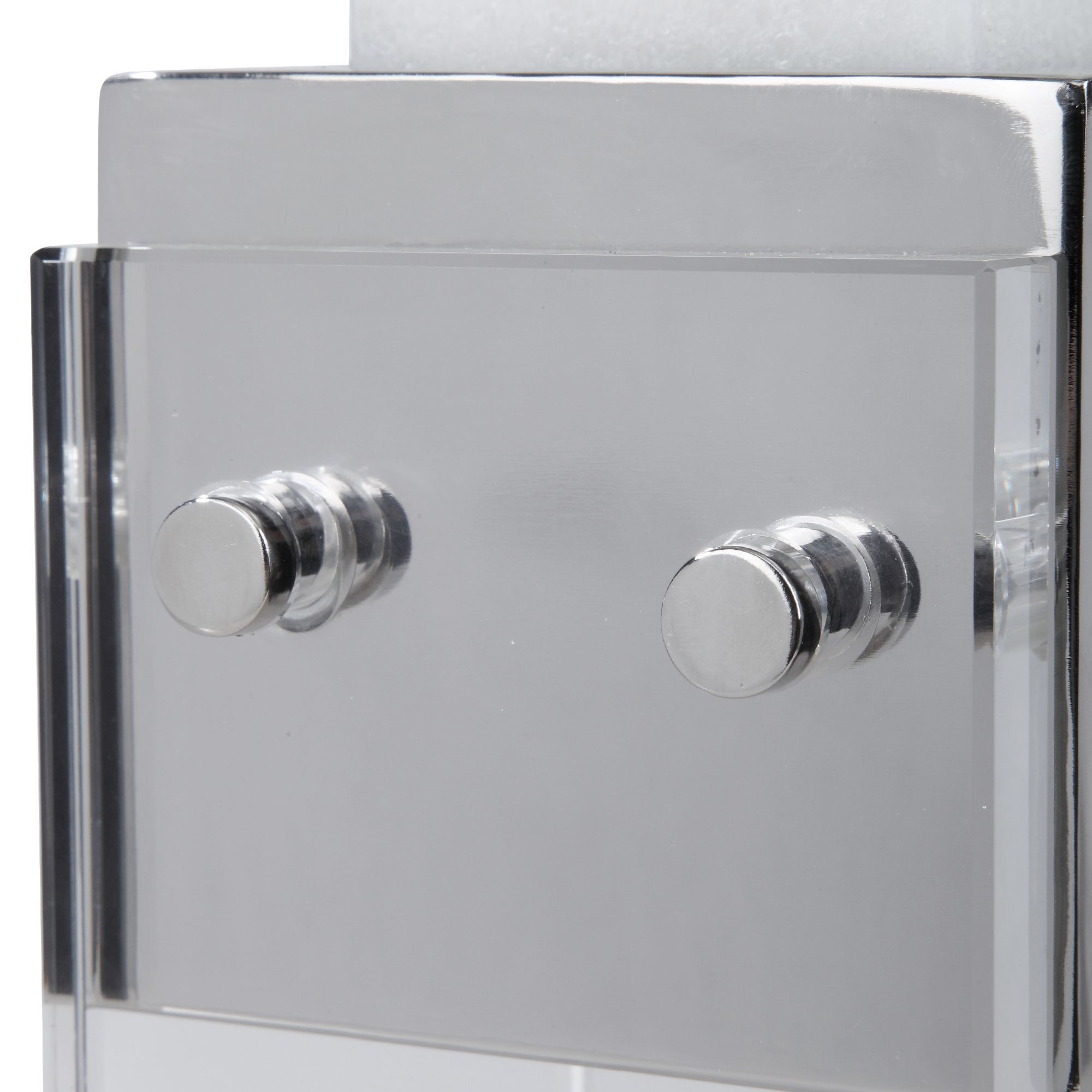 Sutton Nickel and Crystal Pillar Candle Holders Set of 2 83W03