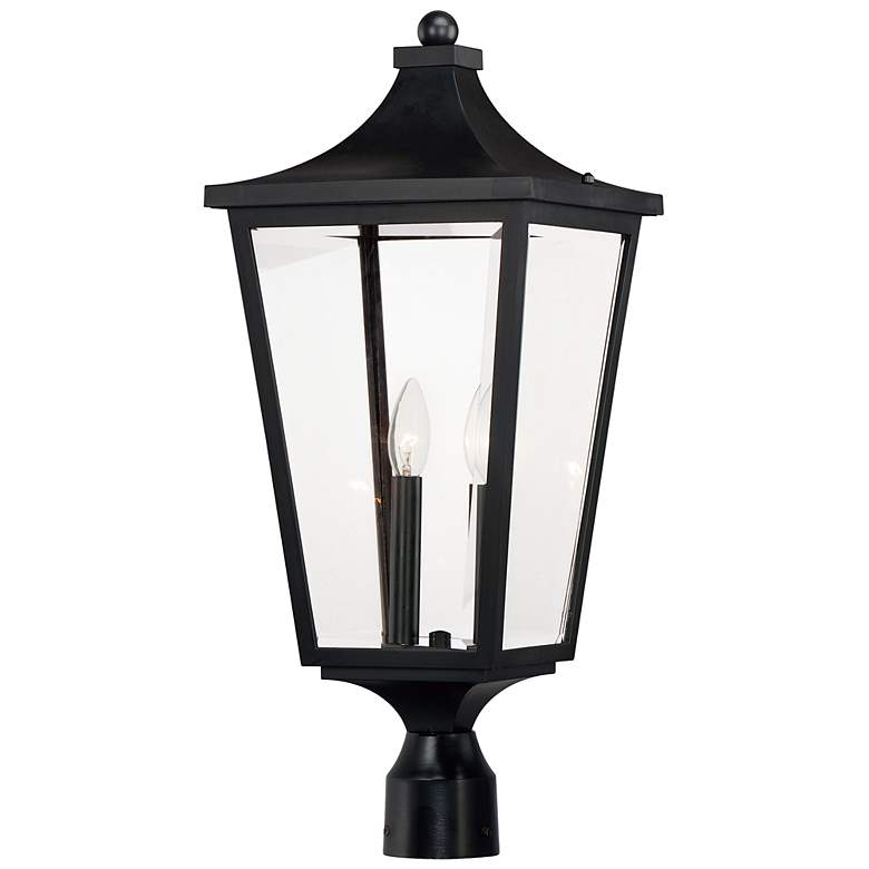 Image 1 Sutton Place VX 24 1/4"H Black 2-Light Outdoor Post Light