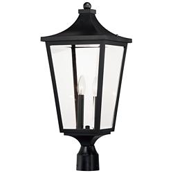 Sutton Place VX 24 1/4"H Black 2-Light Outdoor Post Light