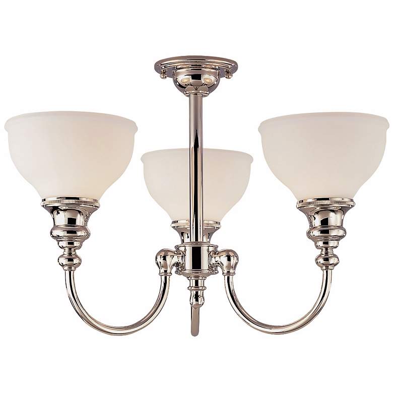 Image 1 Sutton Three Light Polished Nickel Ceiling Light