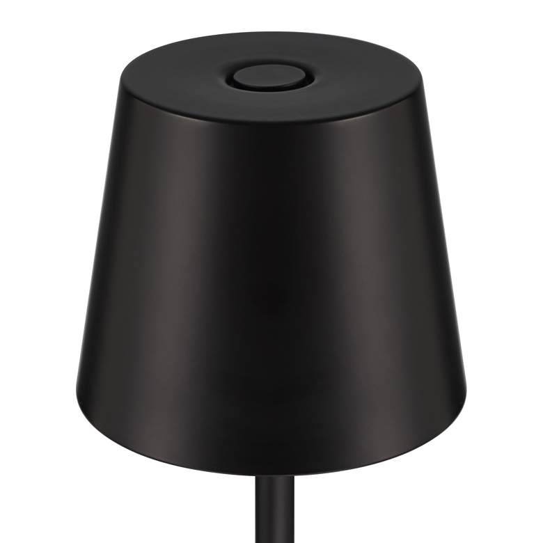 Image 3 Suvi 14 3/4 inch Matte Black Battery Powered Cordless Table Lamps more views