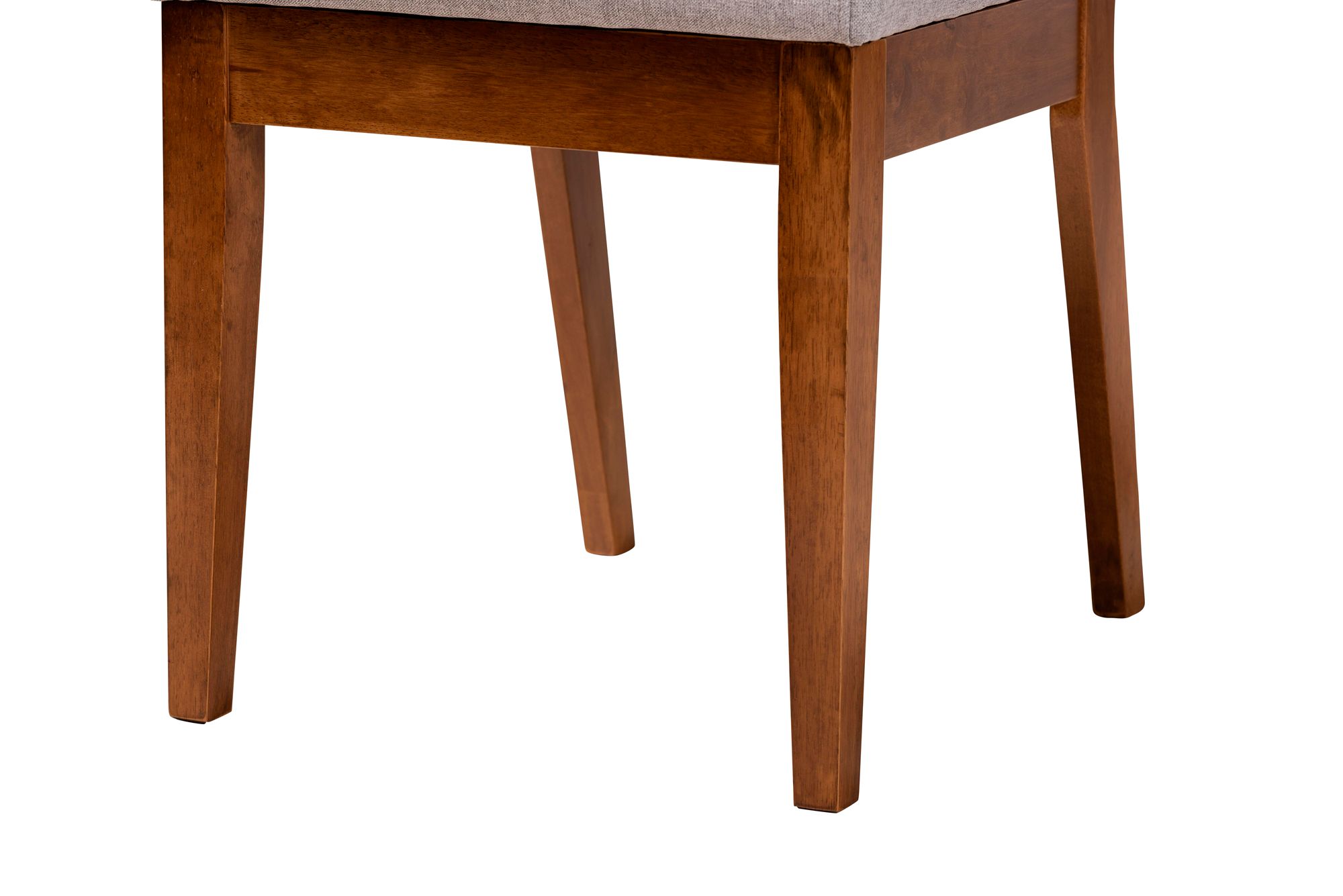 Image 7 Suvi Gray Tufted Fabric Walnut Brown Wood 7-Piece Dining Set more views