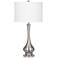 Suzanna Brushed Silver Metal LED Table Lamp