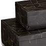 Suze Black Bone Mosaic Decorative Boxes Set of 2
