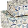 Suze Sky Blue and White Decorative Boxes Set of 2