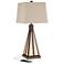Suzy Bronze and Mica Night Light Table Lamp with USB Port