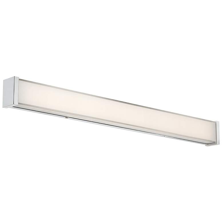 Image 1 Svelte 3.13"H x 34.5"W 1-Light Linear Bath Bar in Chrome