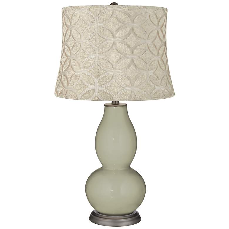 Image 1 Svelte Sage Muted Gold Circle Double Gourd Table Lamp