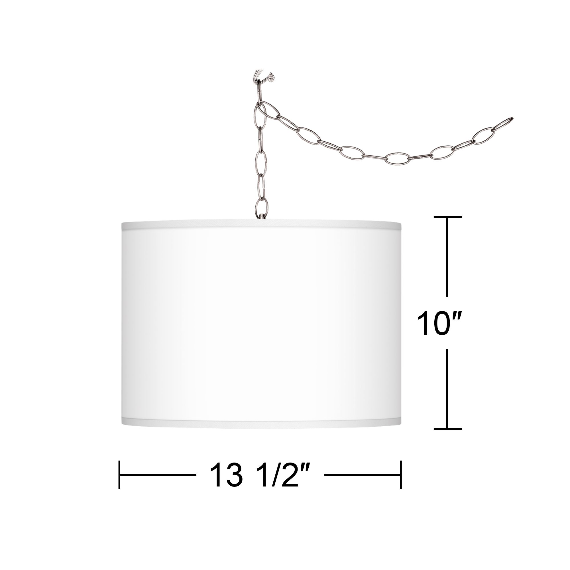 Image 3 Swag Style 13 1/2" Wide Red Textured Faux Silk Plug-In Chandelier more views