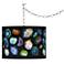 Swag Style Agates and Gems II Giclee Shade Plug-In Chandelier