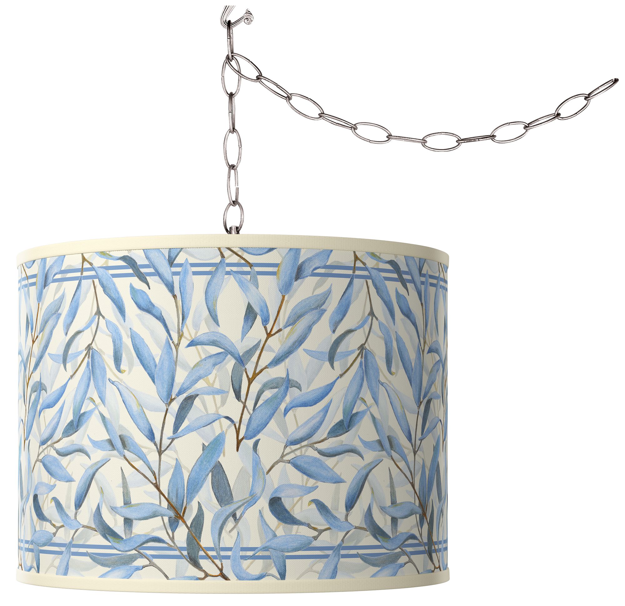 Image Swag Style Amity Giclee Shade Plug-In Chandelier