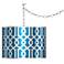 Swag Style Chain Reaction Silver Metallic Shade Chandelier