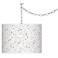 Swag Style Colored Terrazzo Giclee Shade Plug-In Chandelier