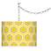 Swag Style Honeycomb Giclee Shade Plug-In Chandelier