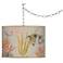 Swag Style La Mer Coral Shade Plug-In Chandelier