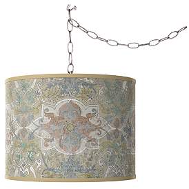 Image1 of Swag Style Lucrezia Giclee Shade Plug-In Chandelier